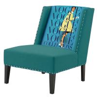 FUN Armchair  Vogui I Turquoise Дизайнерское кресло с цветным принтом