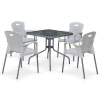 Комплект мебели для кафе TL80x80/XRF065BW-White (4+1)