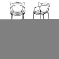 Комплект из 4-х стульев Masters прозрачный серый