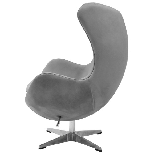 Кресло EGG STYLE CHAIR серый, искусственная замша