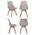 Комплект из 4-х стульев Eames Bon латте