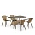 Комплект мебели из иск. ротанга T198D/Y137C-W56 Light Brown (4+1)