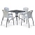 Комплект мебели для кафе TL80x80/XRF065AW-White (4+1)