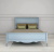 Дизайнерская кровать "Leontina Blue" 160x200 арт ST9341/16B