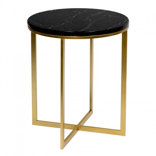 Приставной стол Round Table Marble black