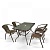 Комплект мебели Николь-3B CDC01/CDT016-120х70 Brown (4+1)