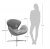 Кресло SWAN STYLE CHAIR графит, искусственная замша
